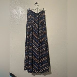 Mix Nouveau Very beautiful blue and brown very maxi  flowy skirt
